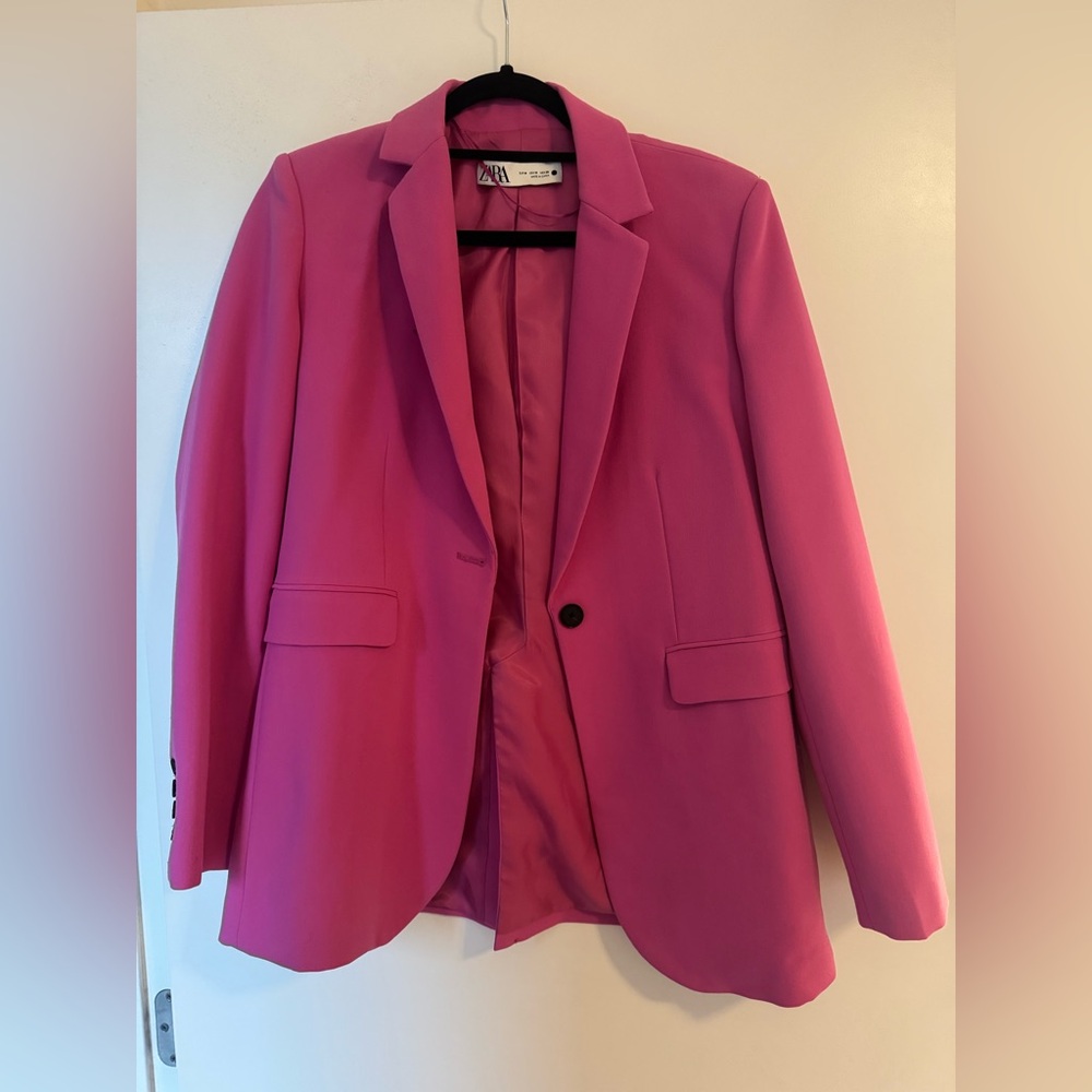 Pink Zara Blazer - Oversized- Size Medium